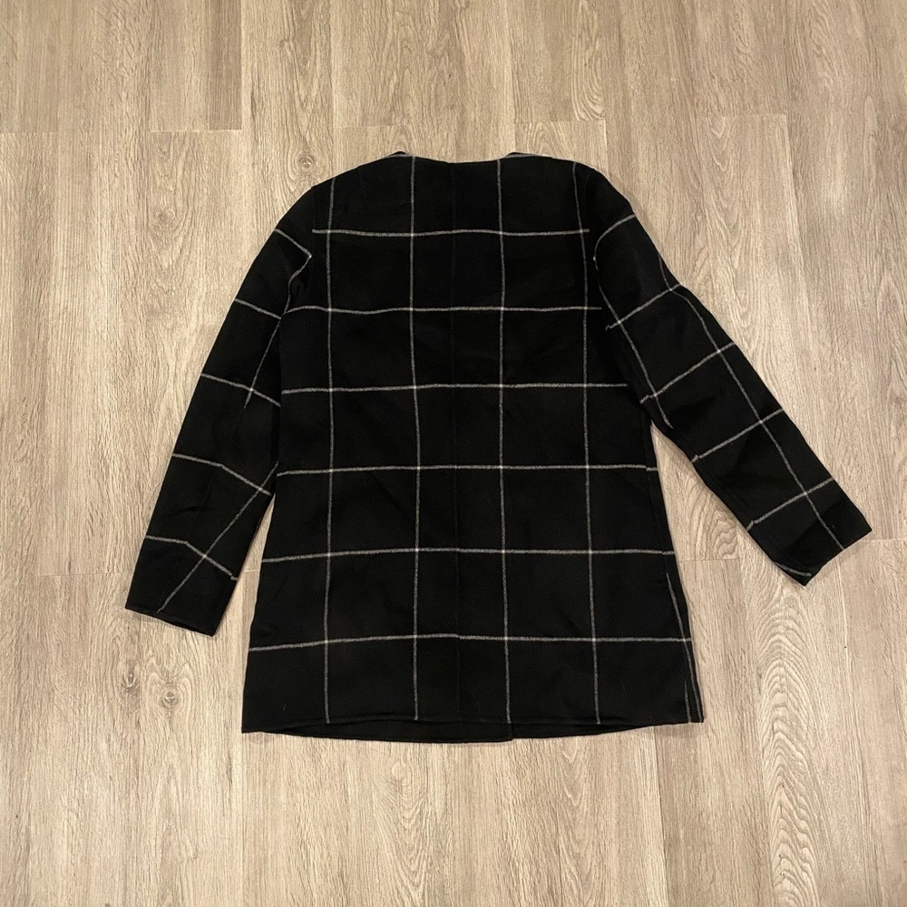 Talbots Nwt Windowpane Black Wool Double Faced Ja… - image 8